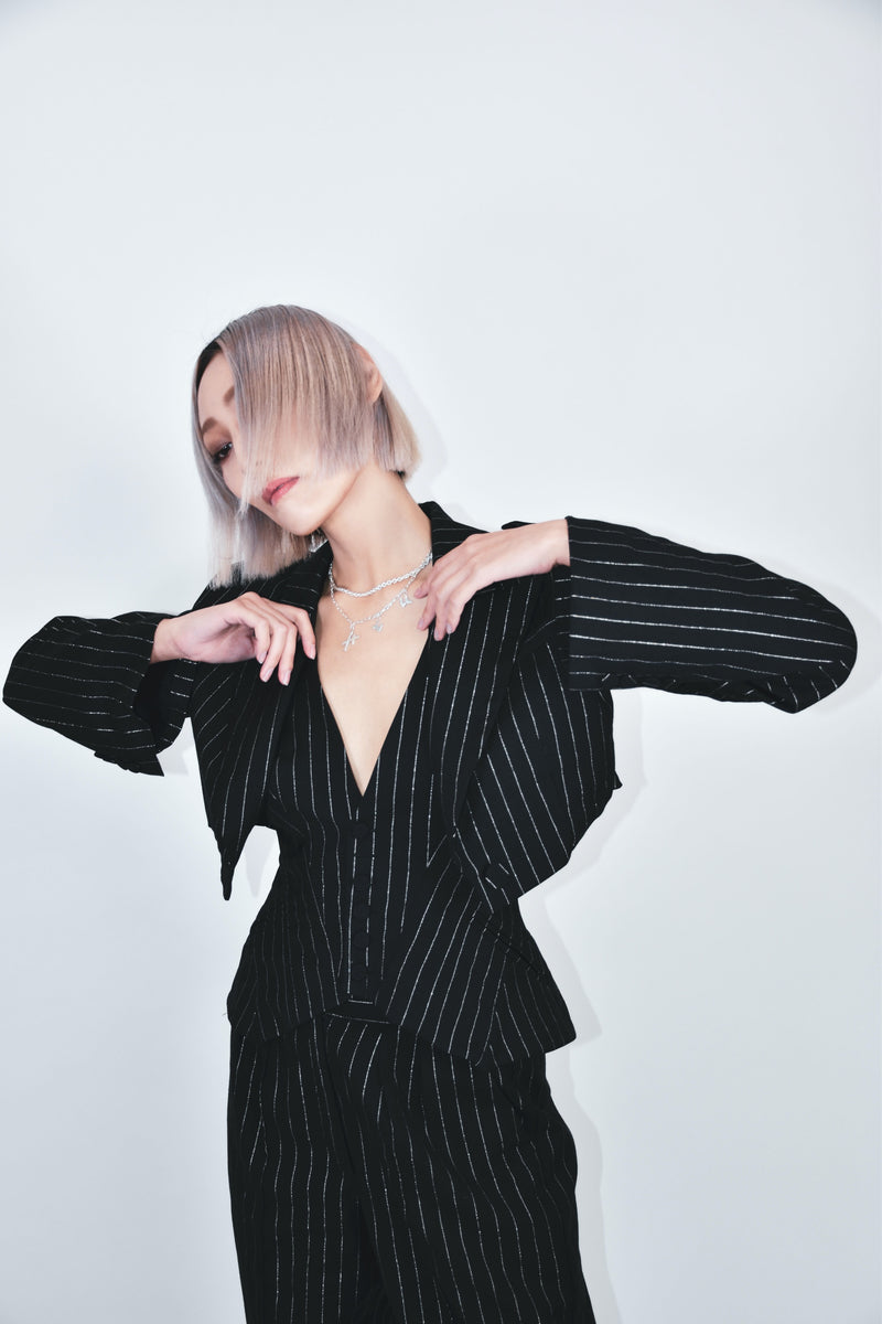 Lame Stripe Corset Vest – HUU