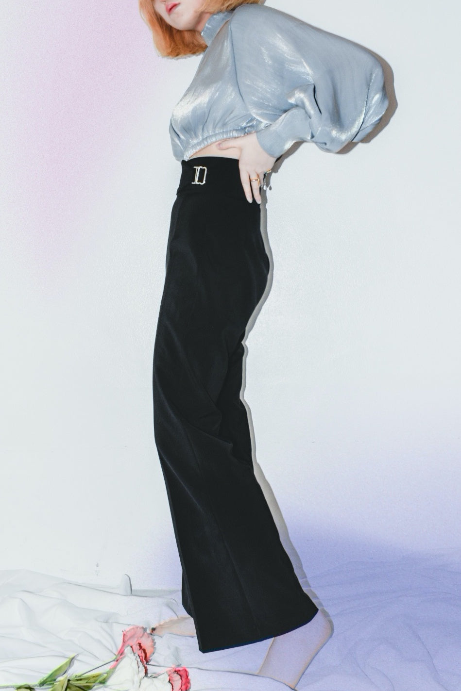 Buckle High Waist Long Pants – HUU